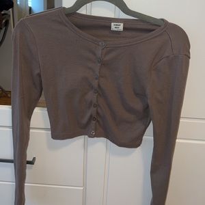 Sunday best button up cropped top